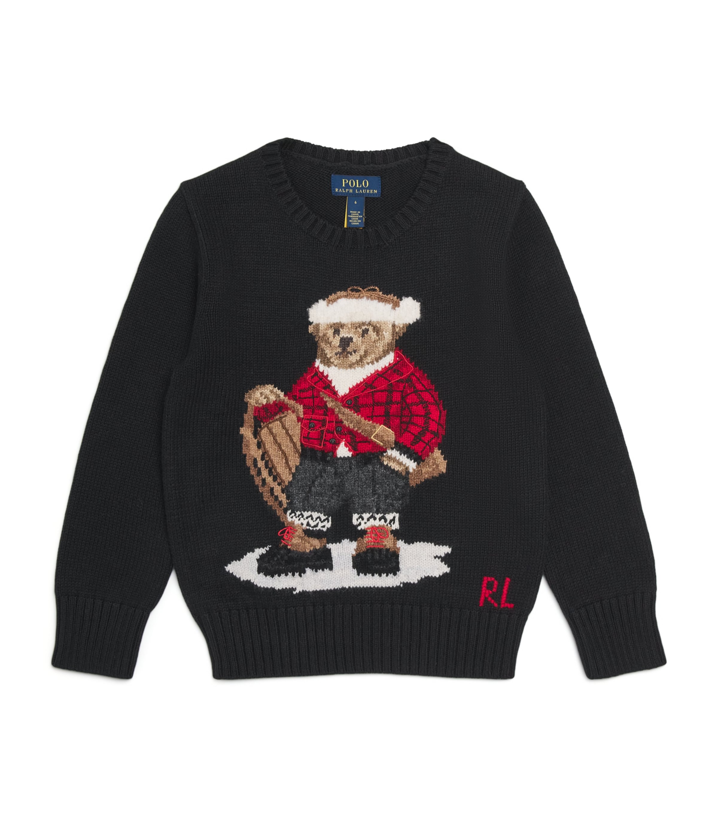 Ralph Lauren Kids Cotton Sledge Polo Bear Sweater (6-14 Years)