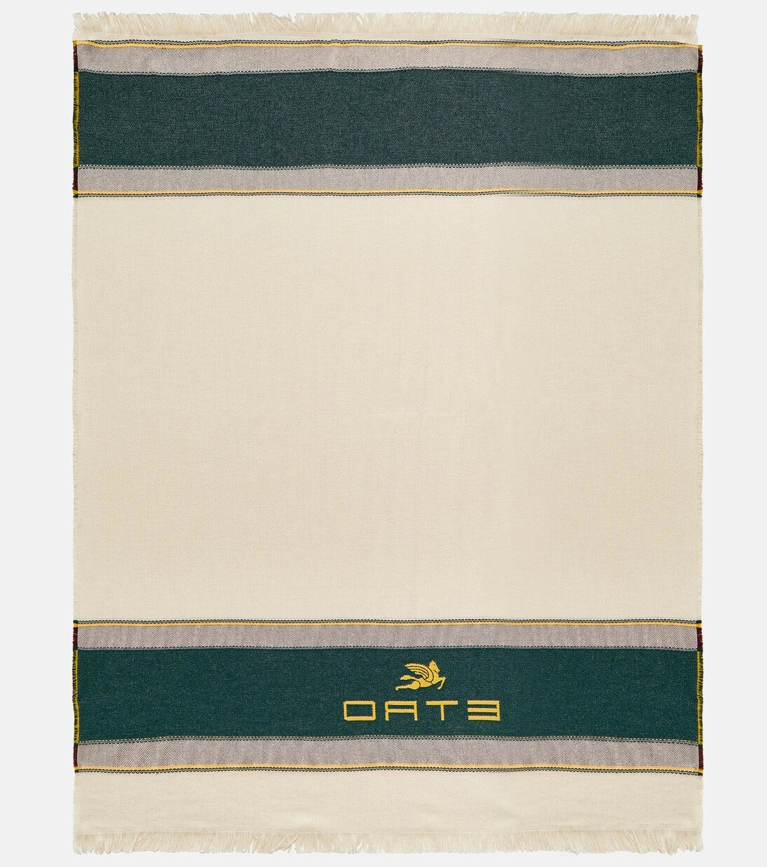 Etro - Logo embroidered wool and cashmere throw