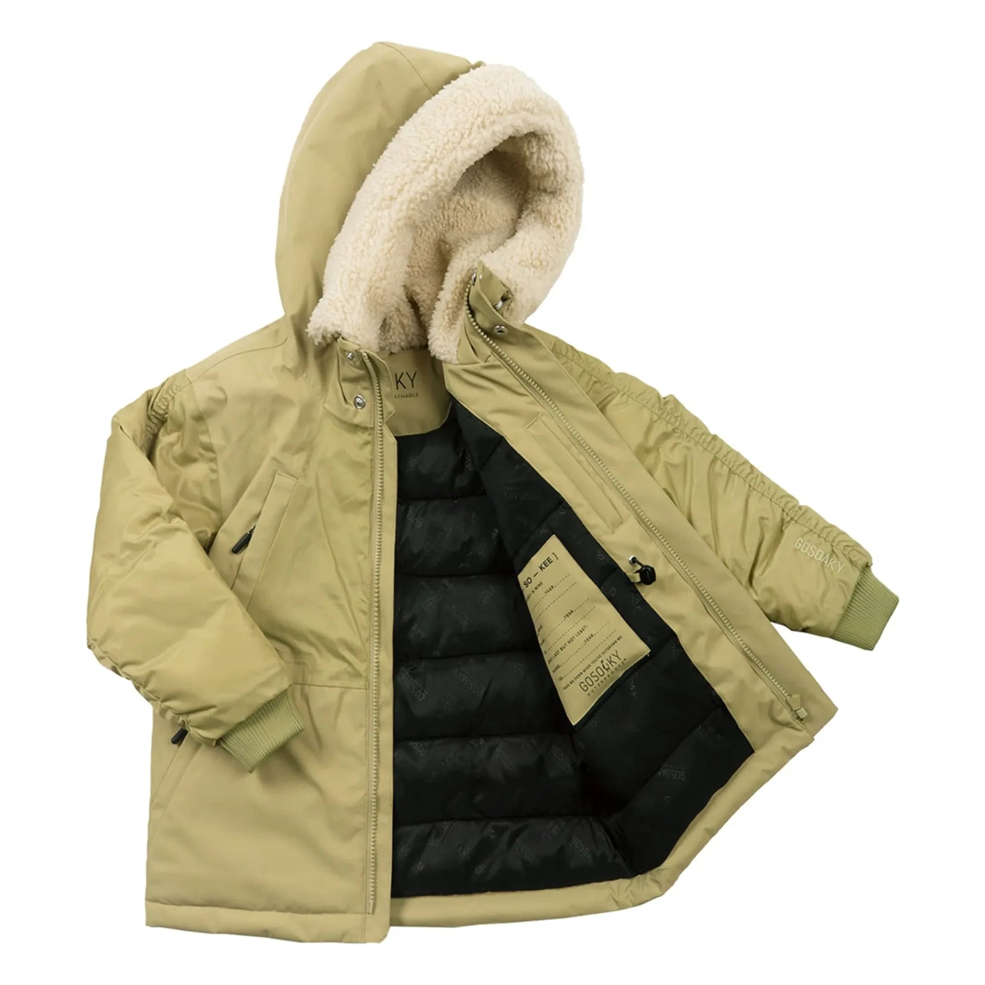 Gosoaky - Funny Frog waterproof parka | Pale green