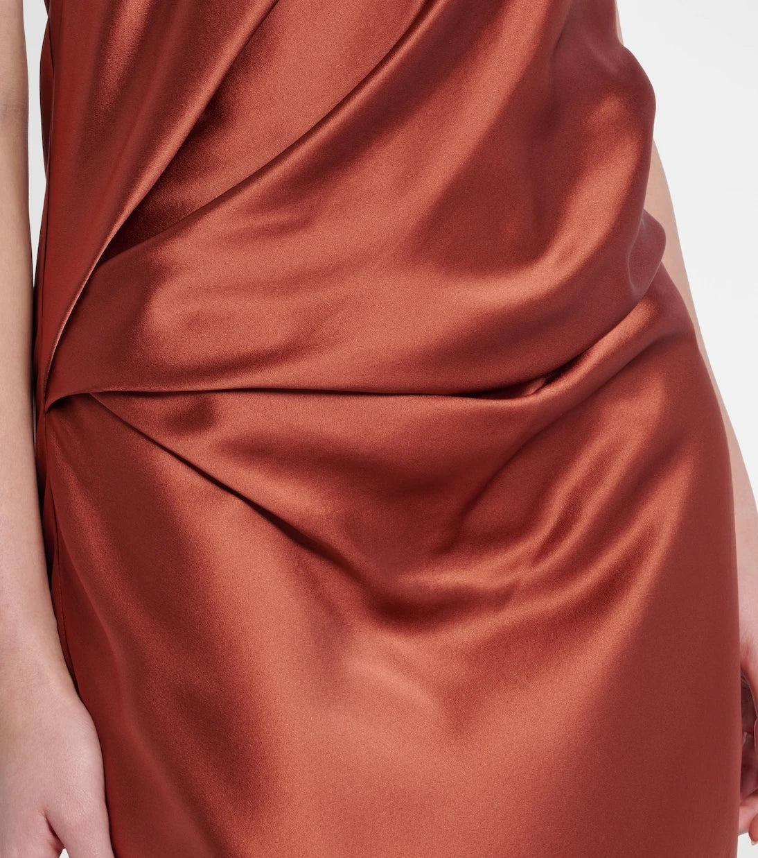The Sei - Draped silk charmeuse bustier gown