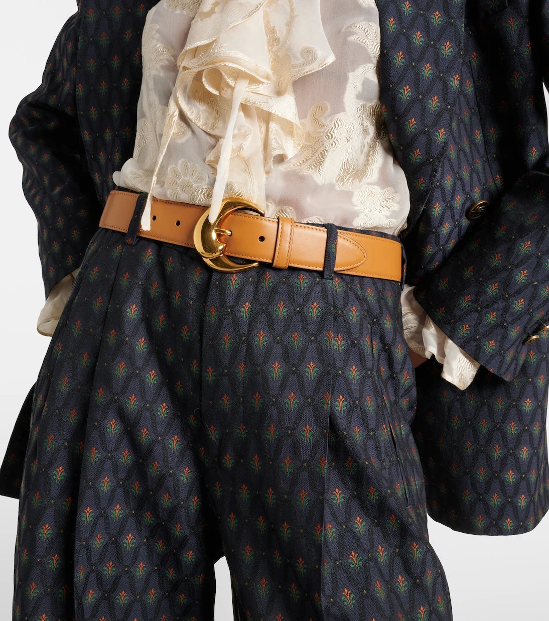 Etro - Paisley leather belt