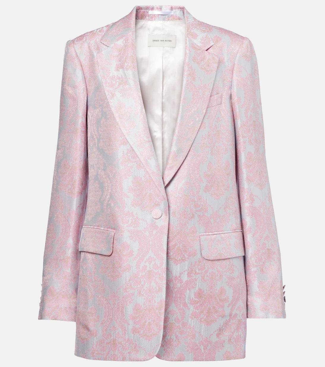 Dries Van Noten - سترة بليزر جاكار مزهرة