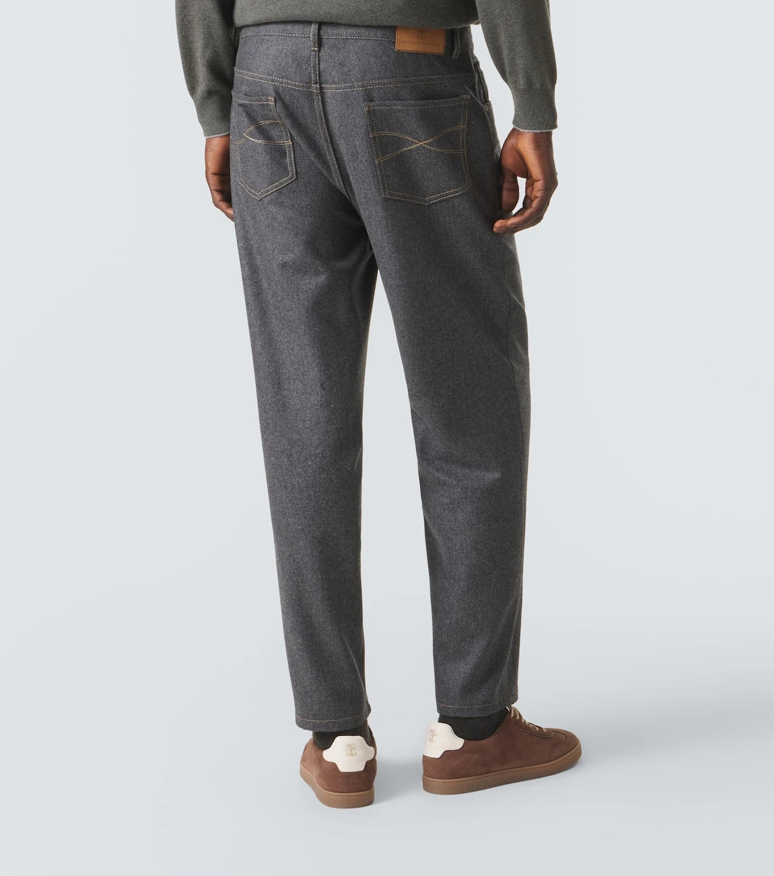 Brunello Cucinelli - Virgin wool flannel straight pants