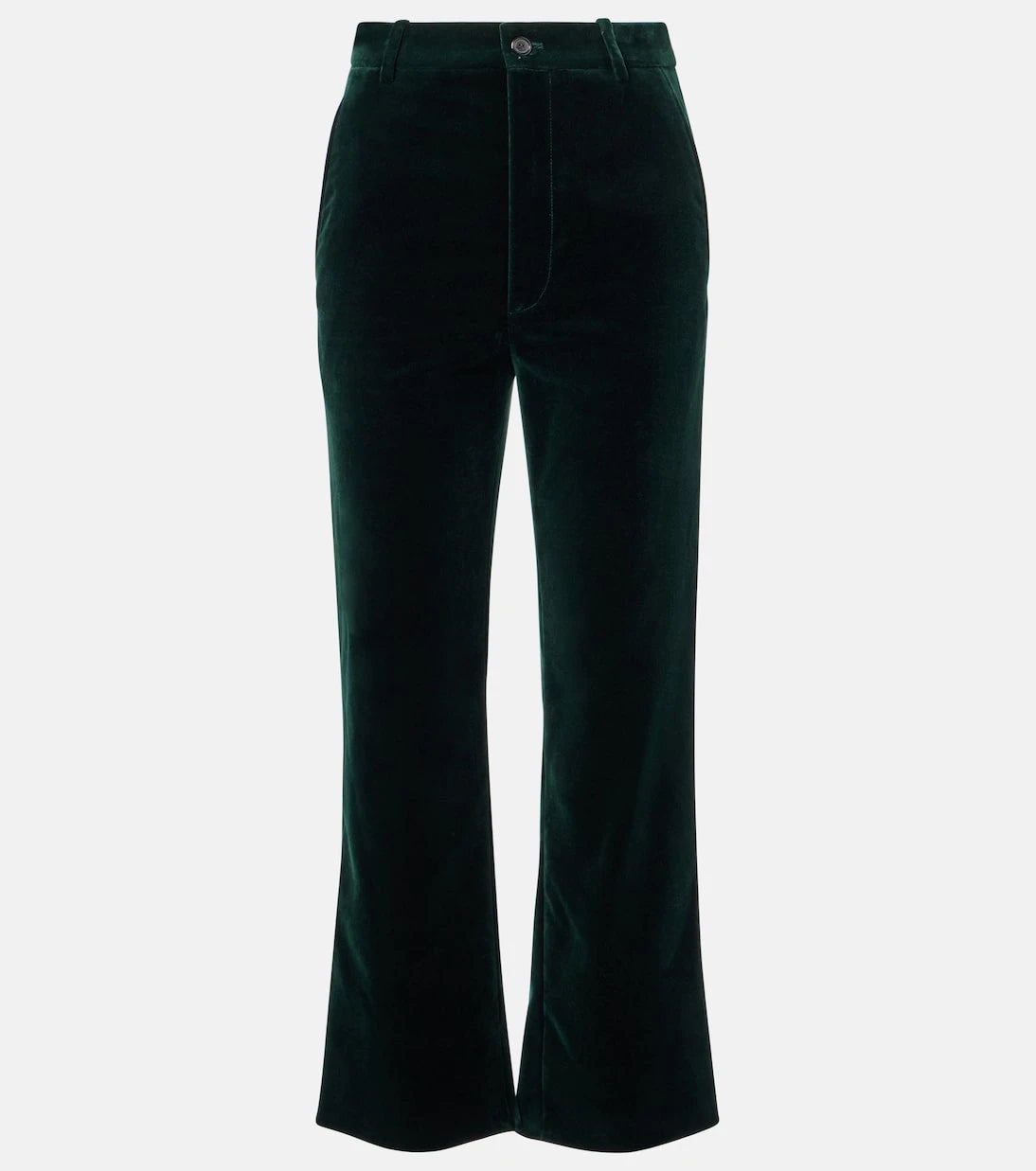 Saint Laurent - Cotton velvet straight pants