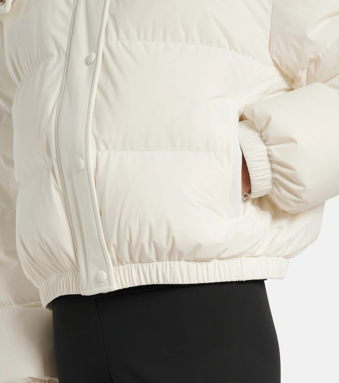 Yves Salomon - Doudoune 58cm shearling-trimmed ski jacket