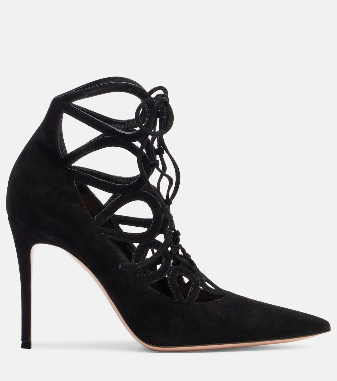 Gianvito Rossi - Elisa 95 suede lace-up pumps