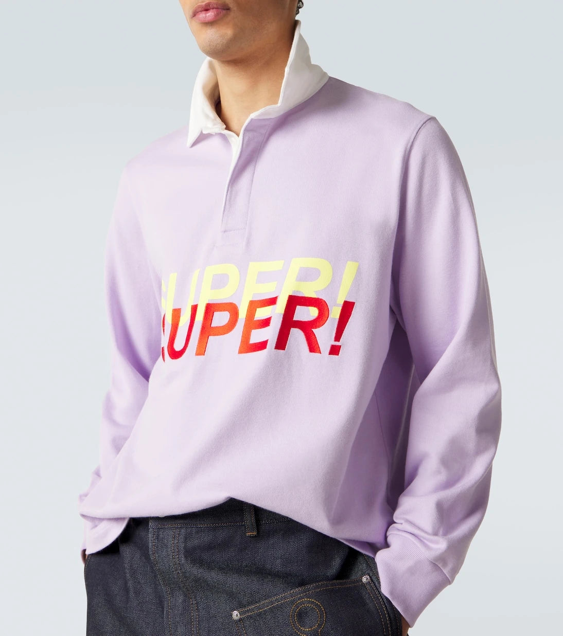 JW Anderson - Embroidered cotton jersey polo shirt