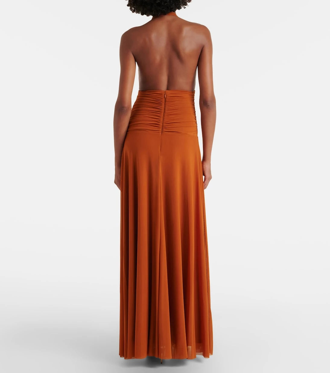 Staud - Alessandra halterneck mesh maxi dress