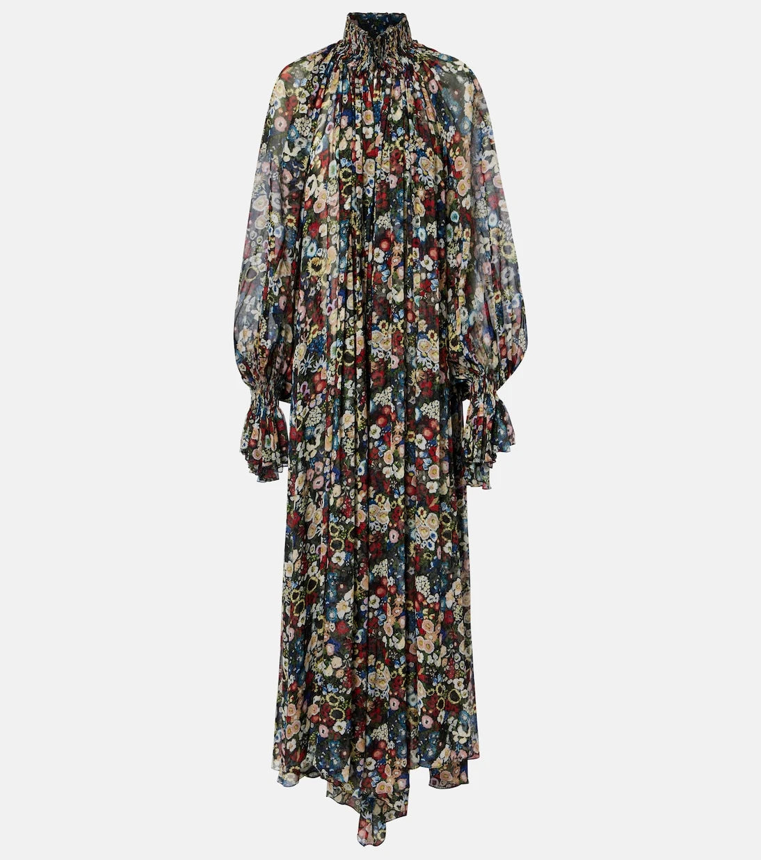 Khaite - Edgar floral silk tulle maxi dress