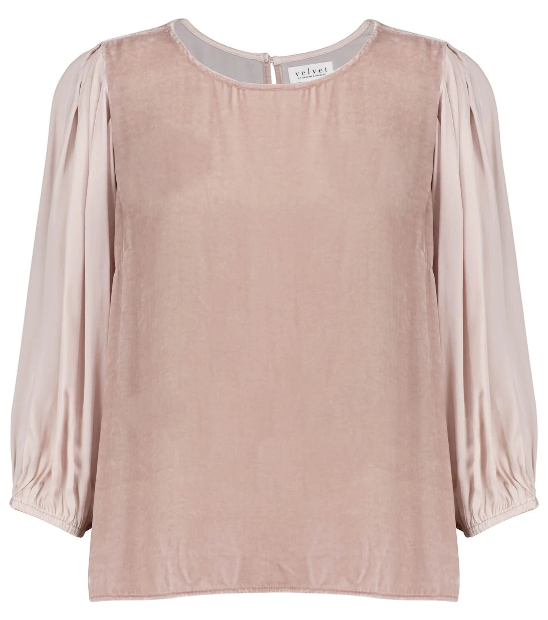 Velvet - Elise velvet and silk blouse