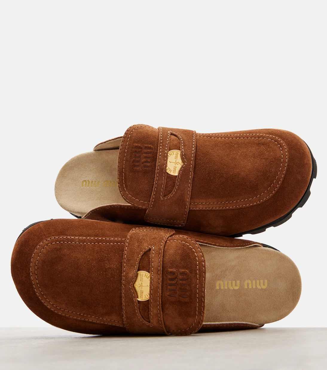 Miu Miu - Oliva suede mules