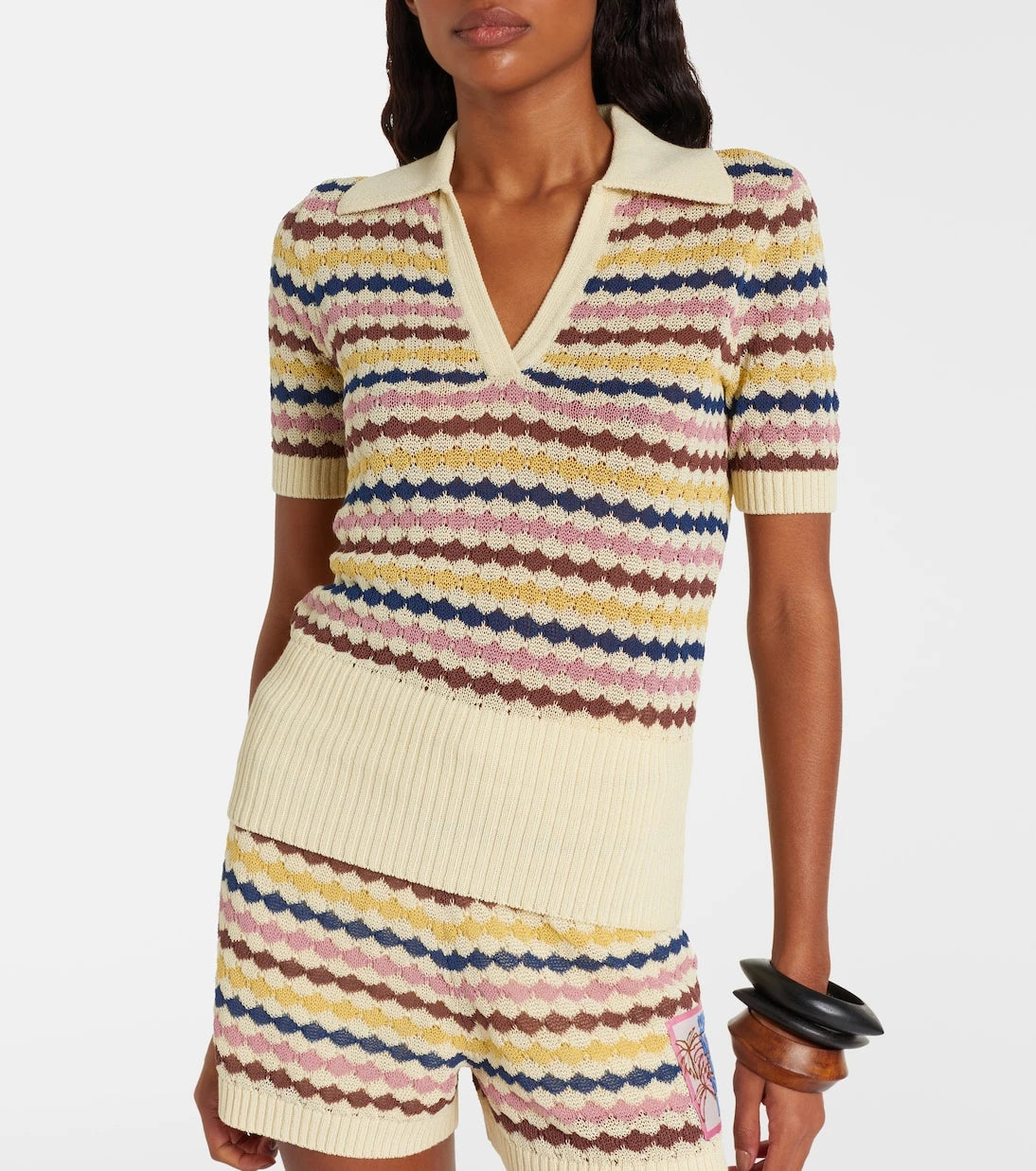 Zimmermann - Awaken cotton-blend polo sweater