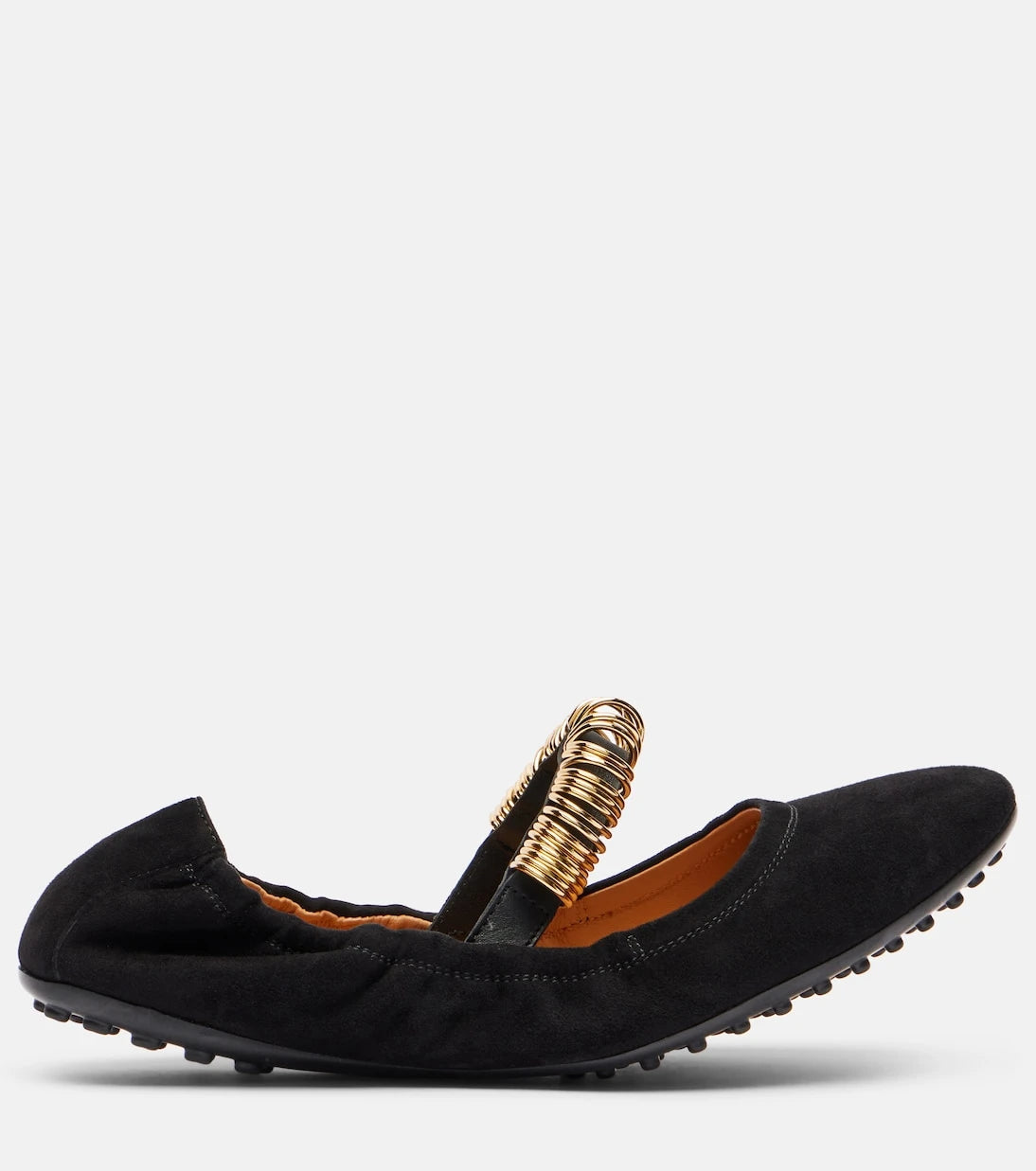 Tod's - حذاء ماري جين المسطح من جلد الشامواه