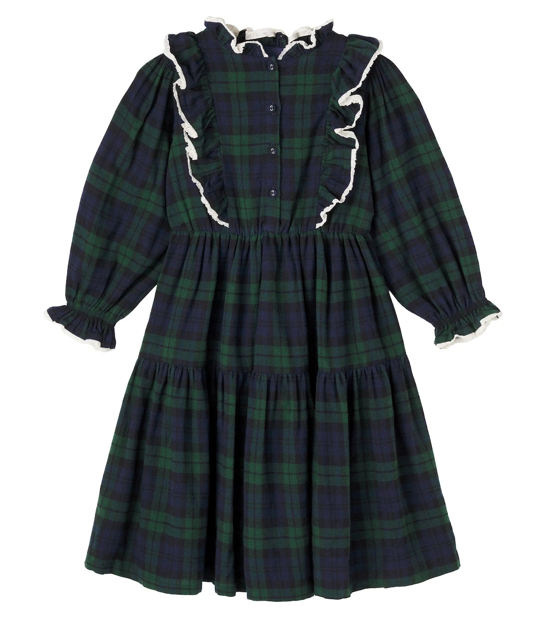 C'era Una Volta - Bella checked ruffled cotton dress