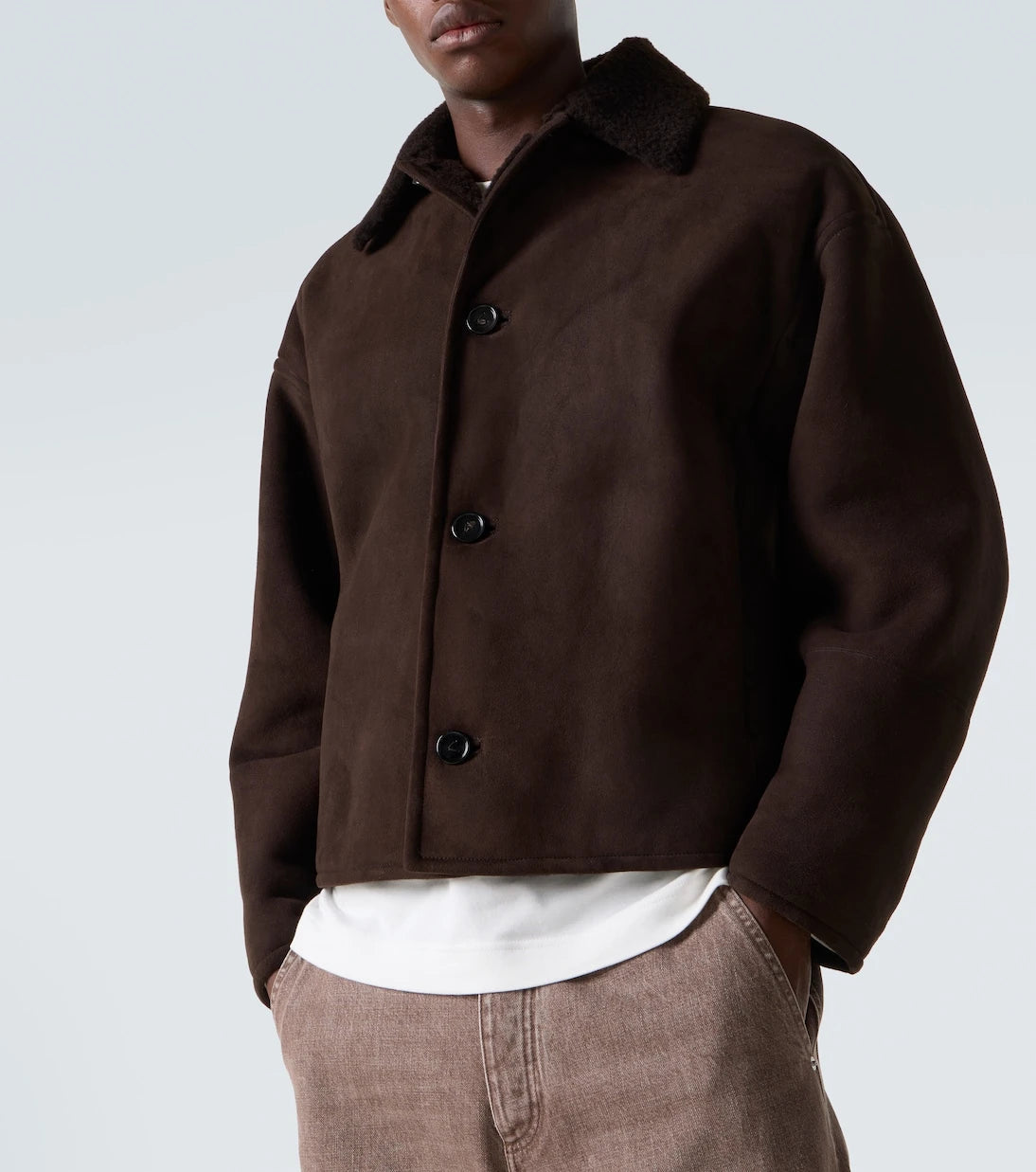 Bottega Veneta - Leather and shearling jacket