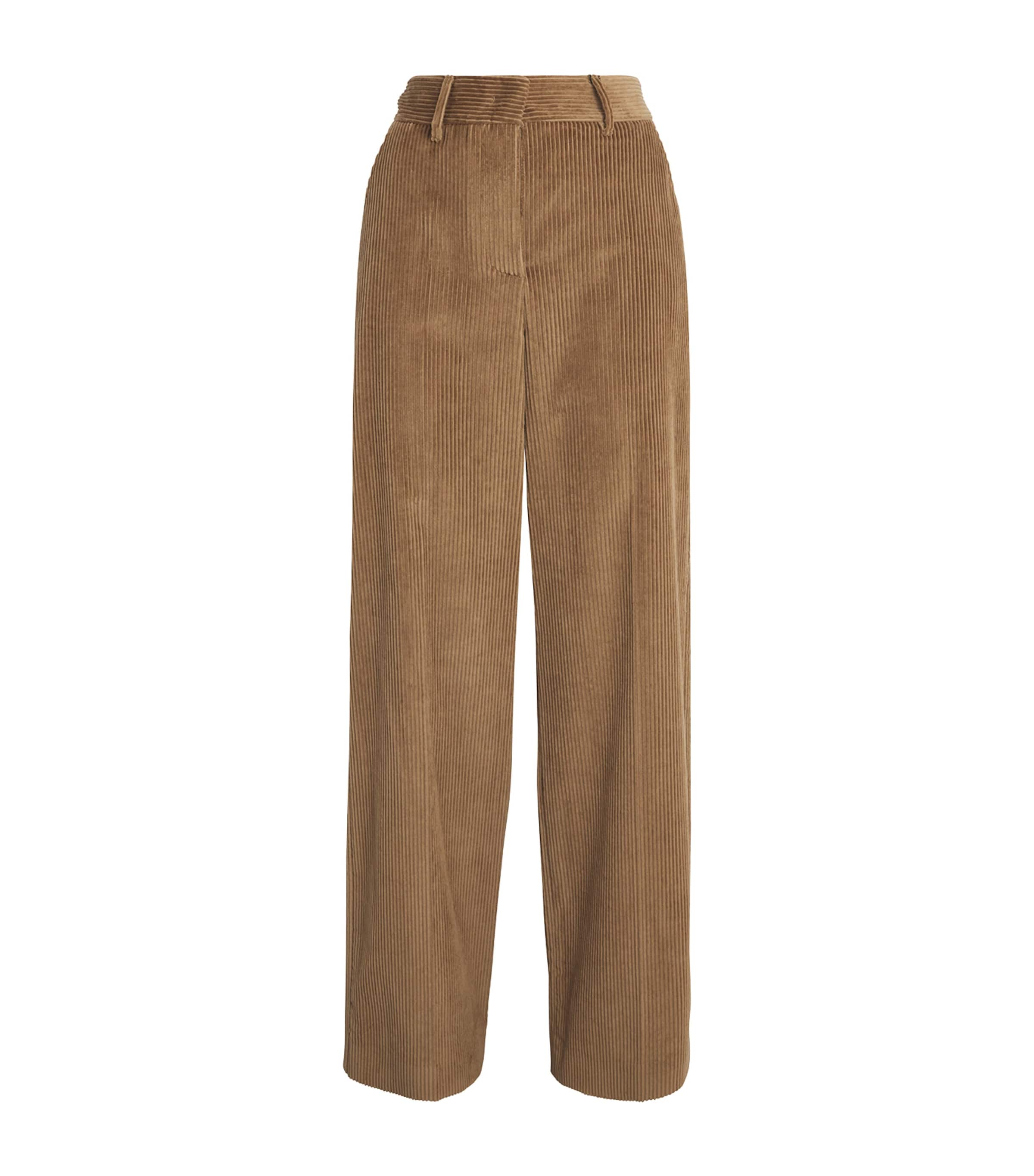 Weekend Max Mara Beige Corduroy Straight Trousers