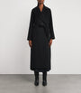 Max Mara Black Virgin Wool-Cashmere Wrap Coat