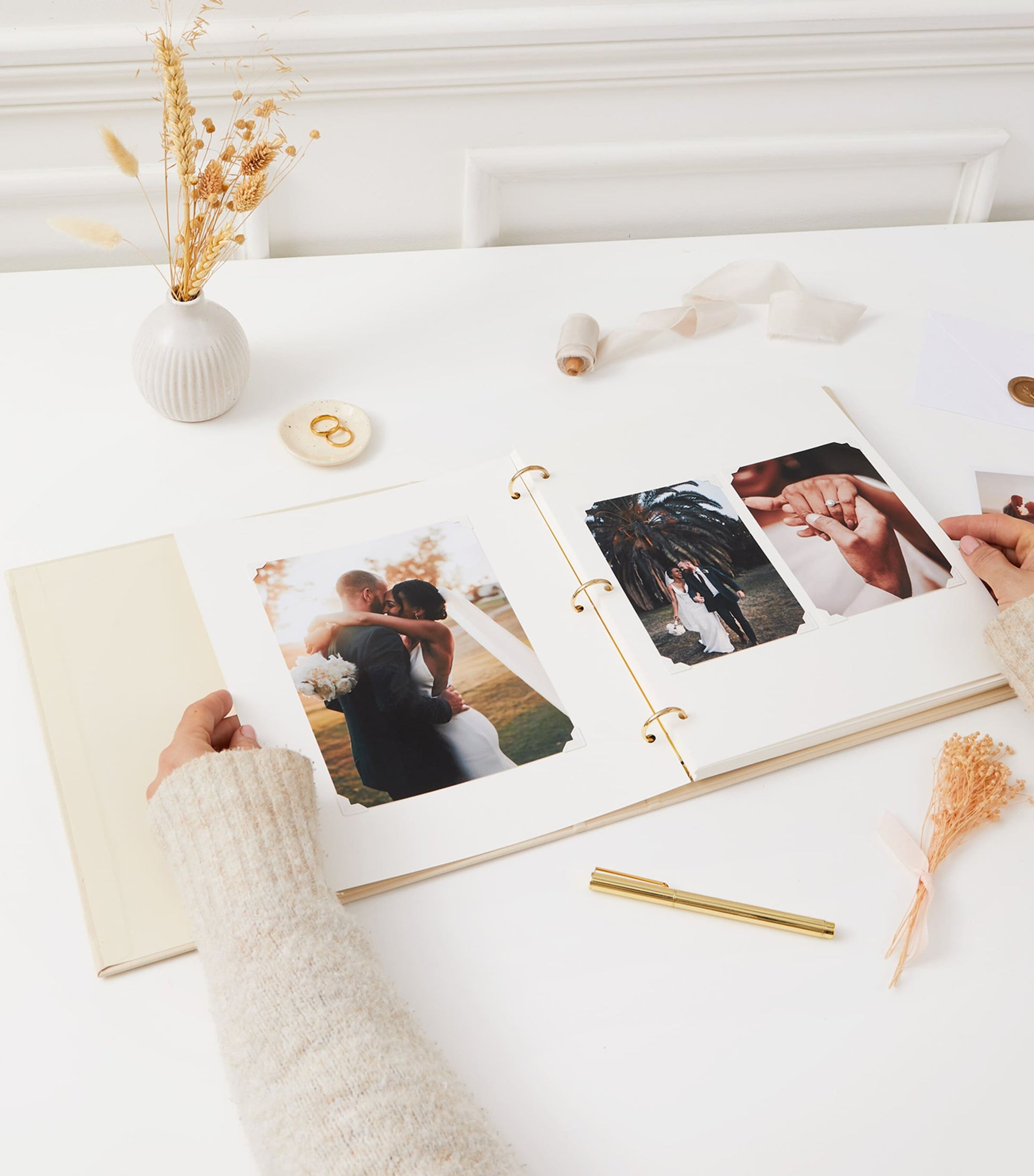 Blush and Gold Our Wedding Day Photo Album