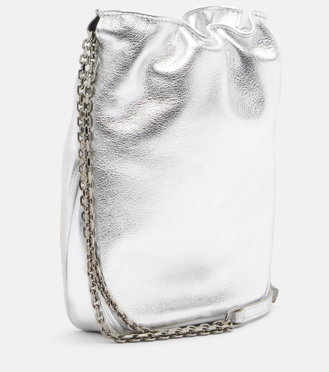 Roger Vivier - Pilgrim Nano metallic leather bucket bag