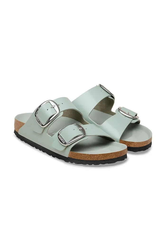 Birkenstock Kadın Deri Düz Tabanlı Arizona Big Buckle Terlik