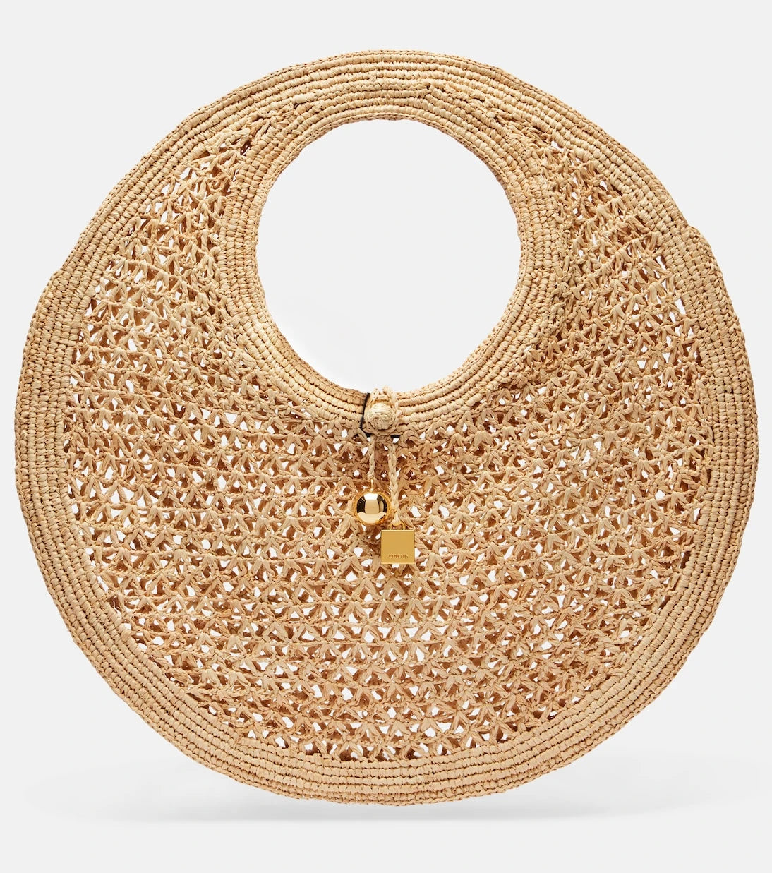 Jacquemus - Spiaggia raffia tote bag