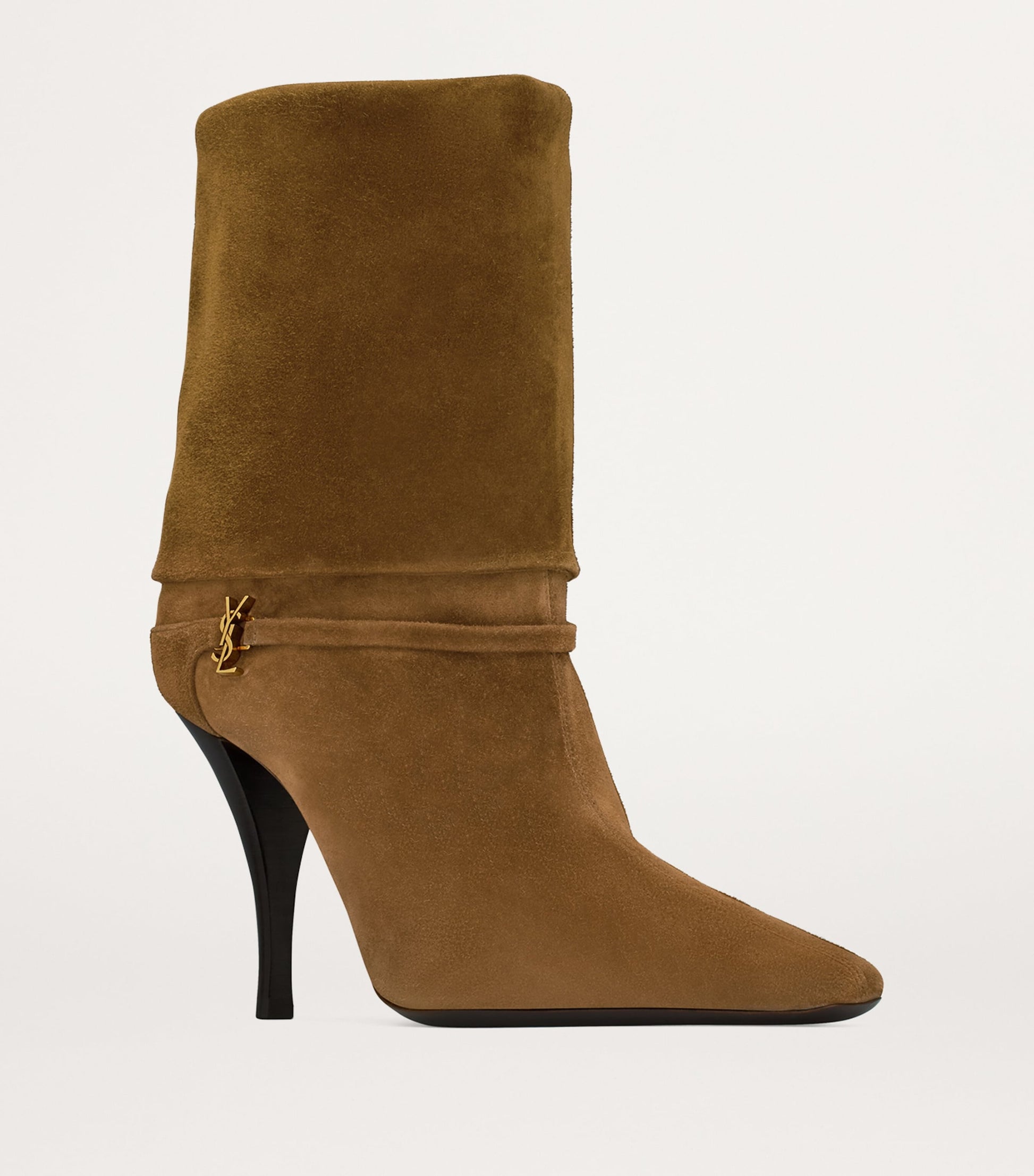 Saint Laurent Beige Suede Vicky Ankle Boots 90