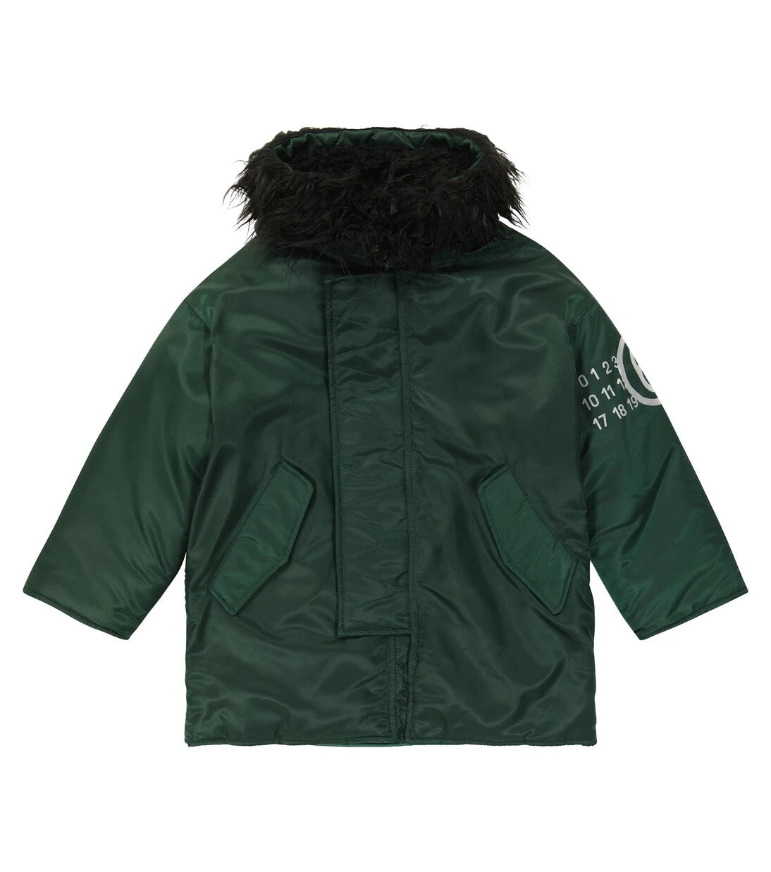 MM6 Maison Margiela Kids - باركا تويل بغطاء رأس