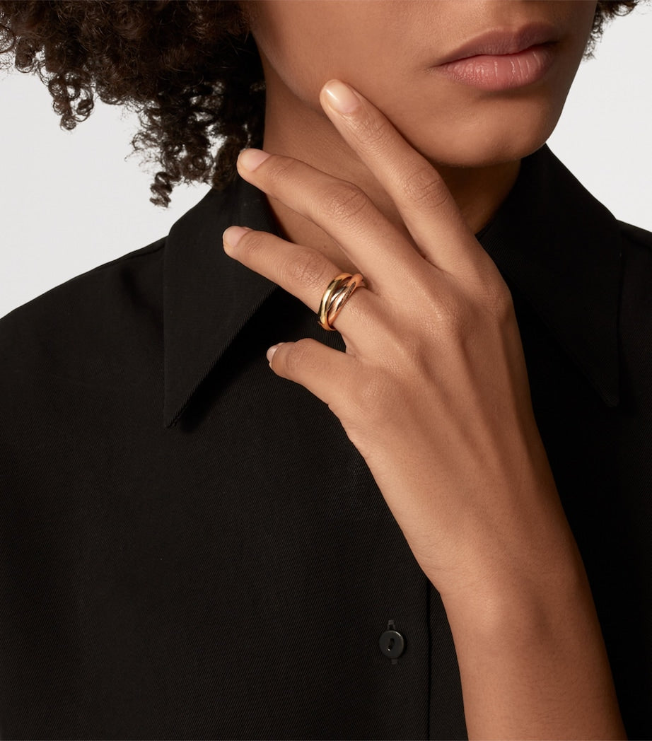 Medium White, Yellow and Rose Gold Trinity Ring