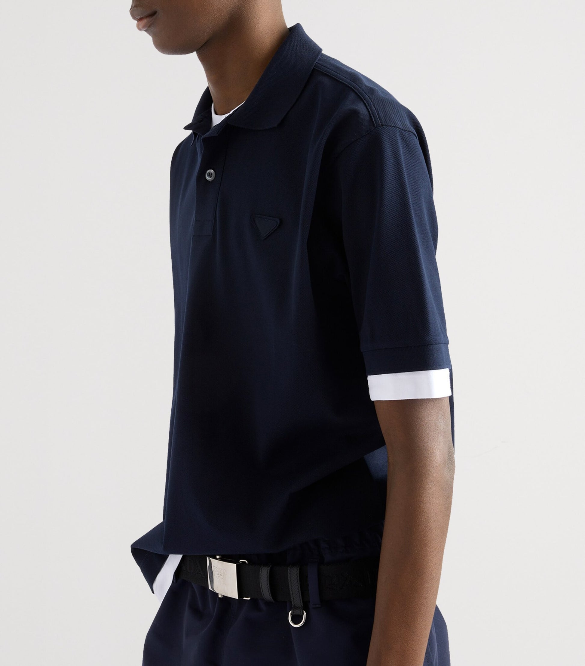 Prada Double-Layer Logo Polo Shirt