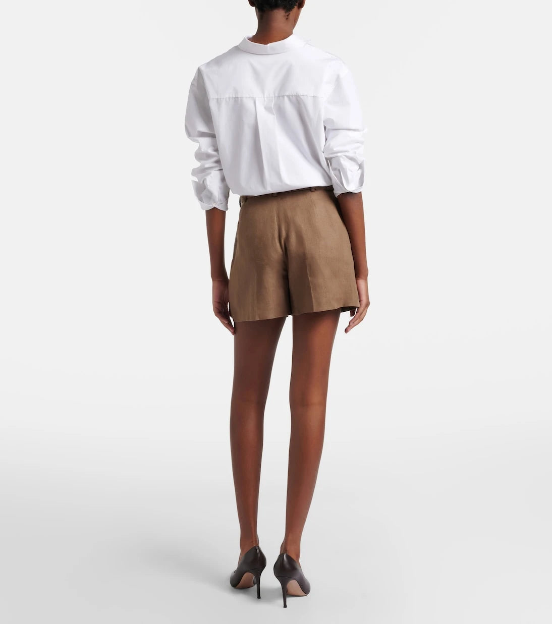 Ralph Lauren Collection - Denise belted linen shorts