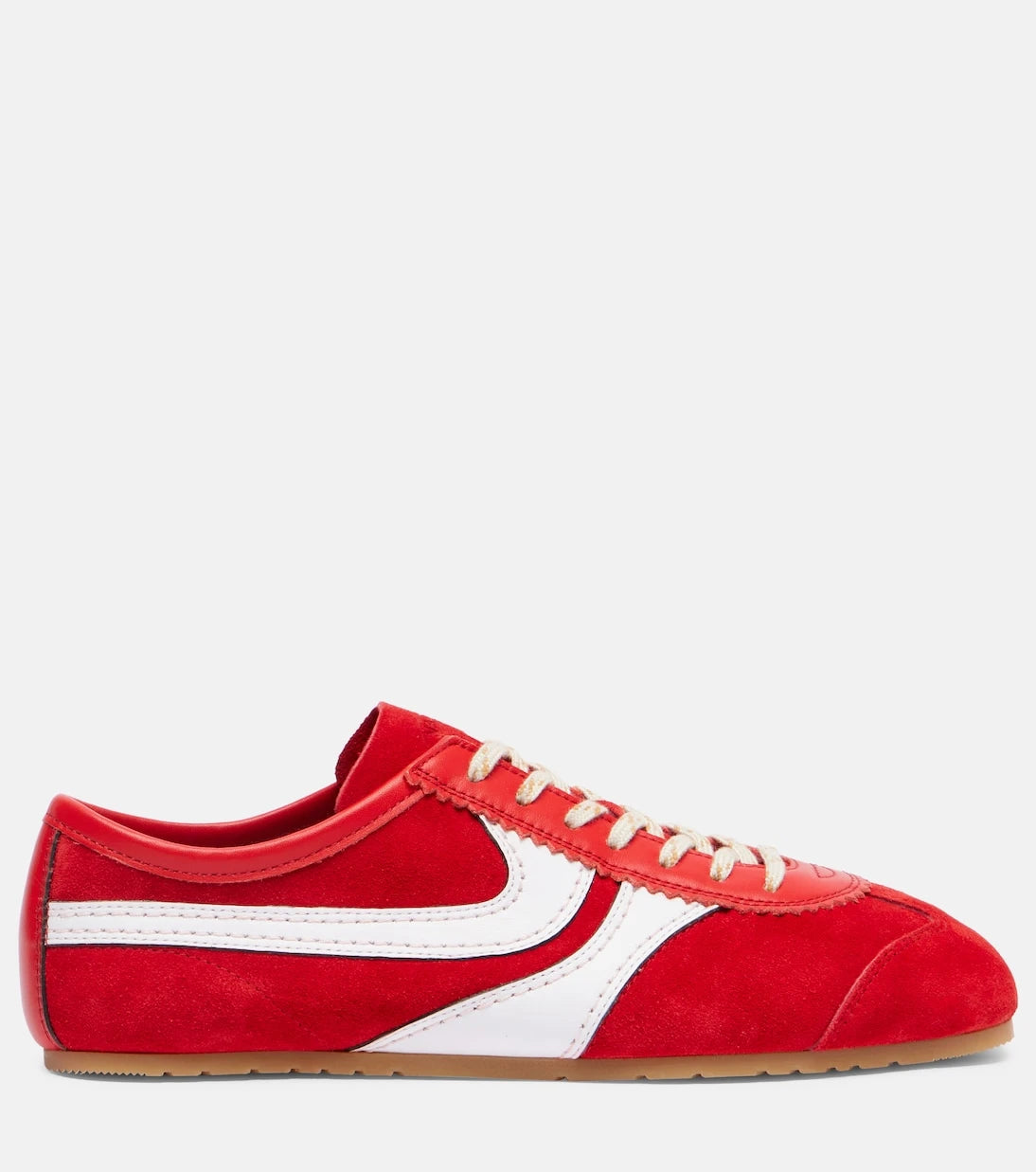 Dries Van Noten - Leather-trimmed suede sneakers