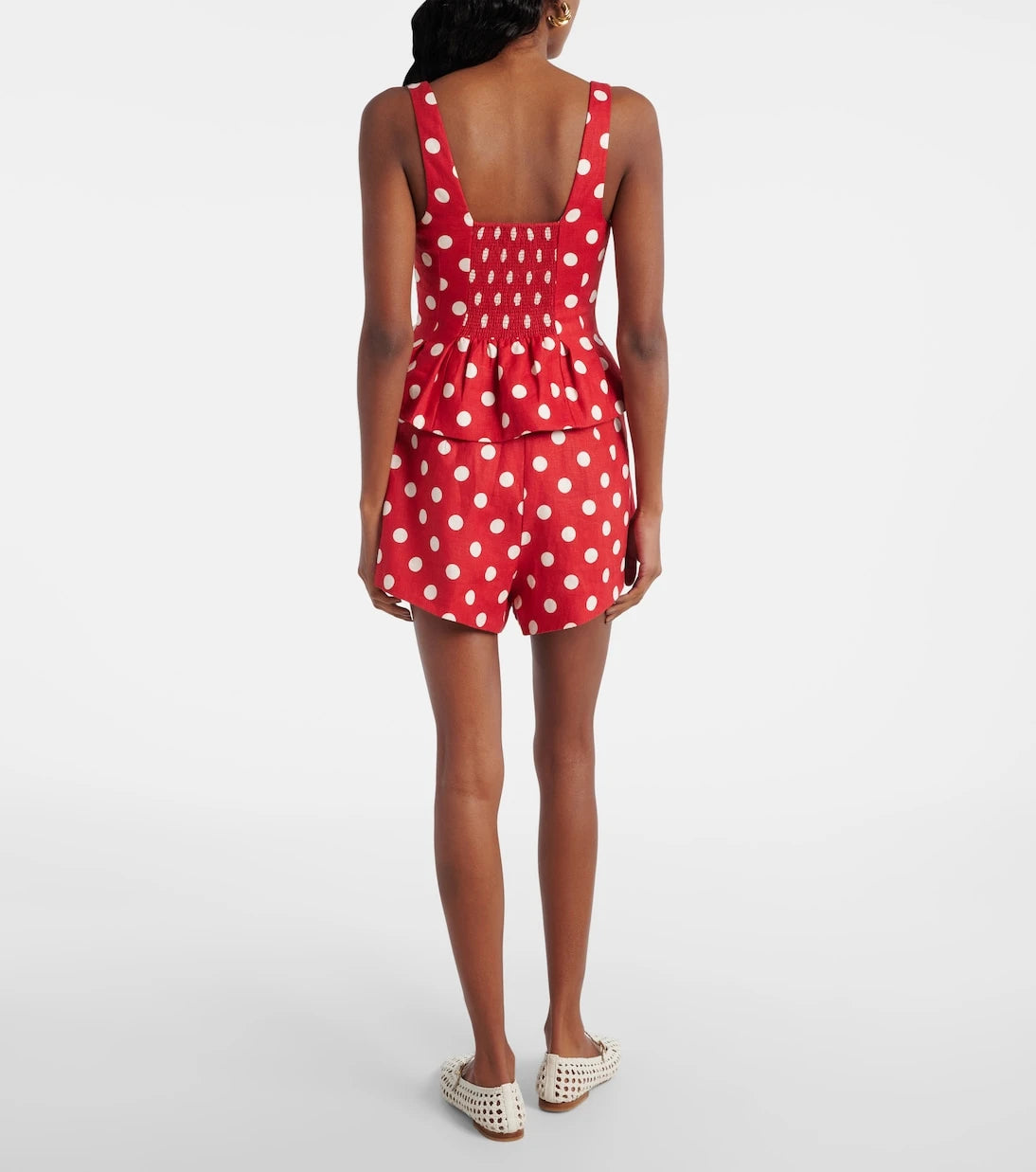 Posse - Rosalie polka-dot linen top