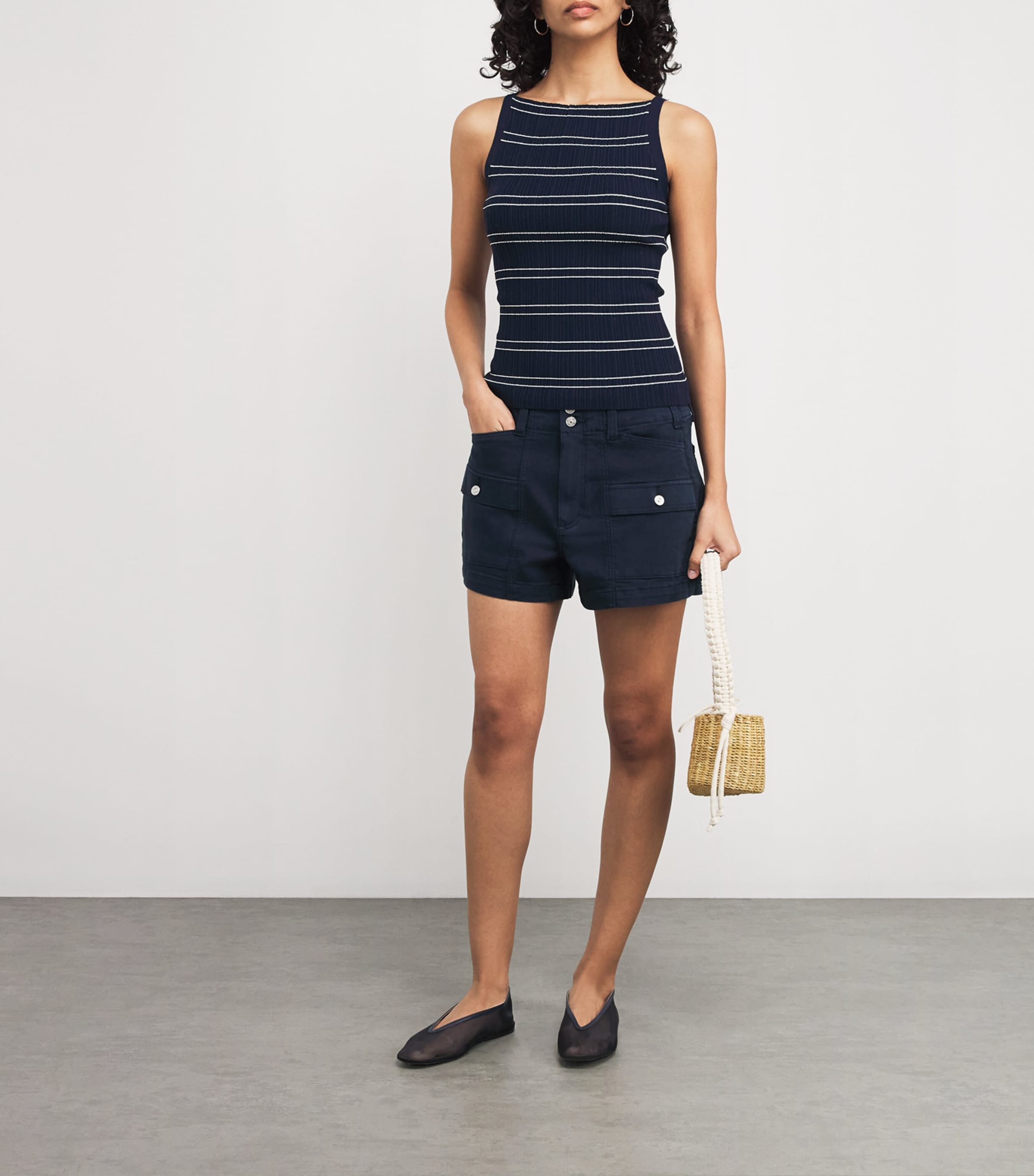 Navy Olivia Cargo Shorts