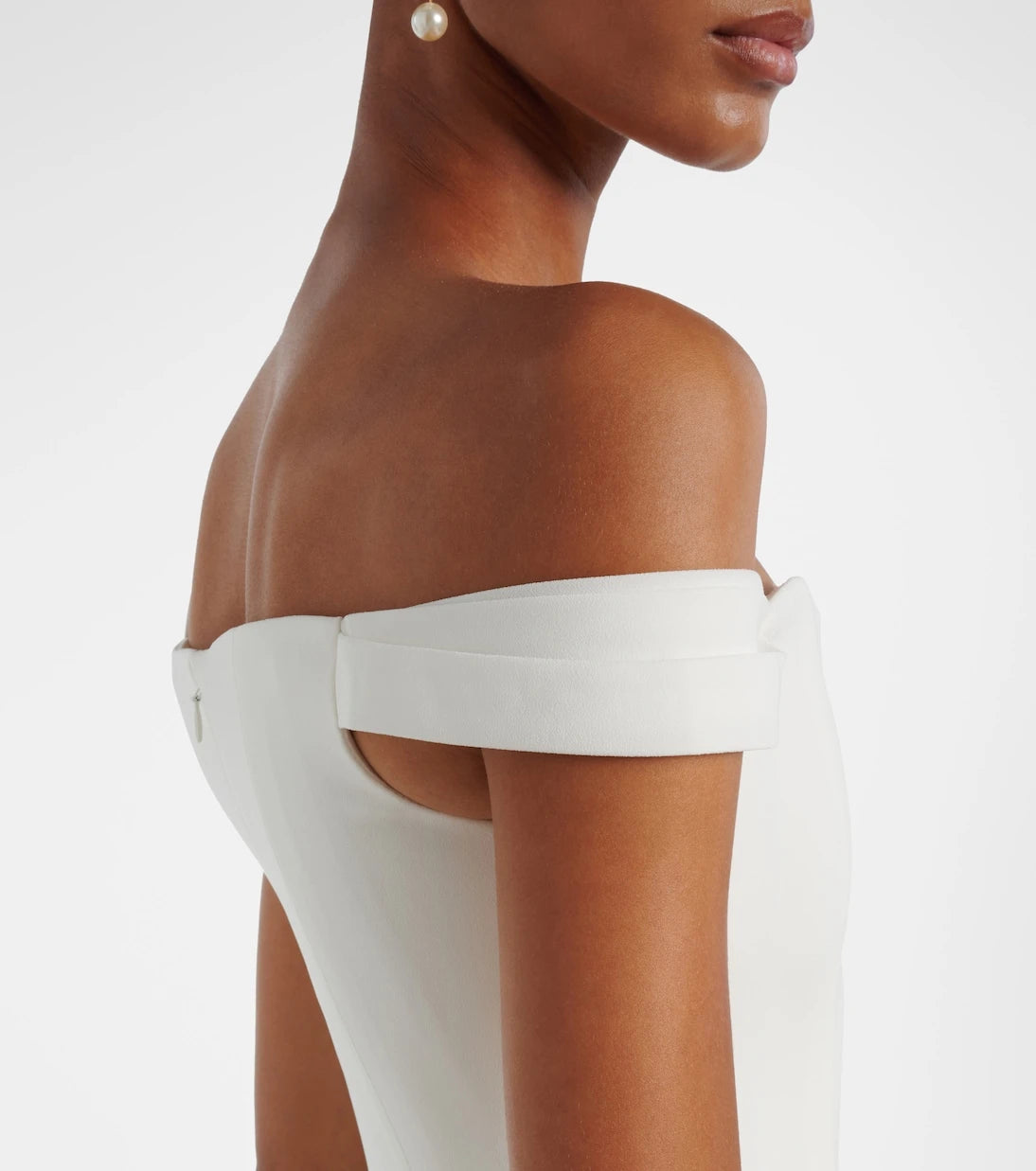 Alex Perry - Bridal draped off-shoulder crêpe corset gown