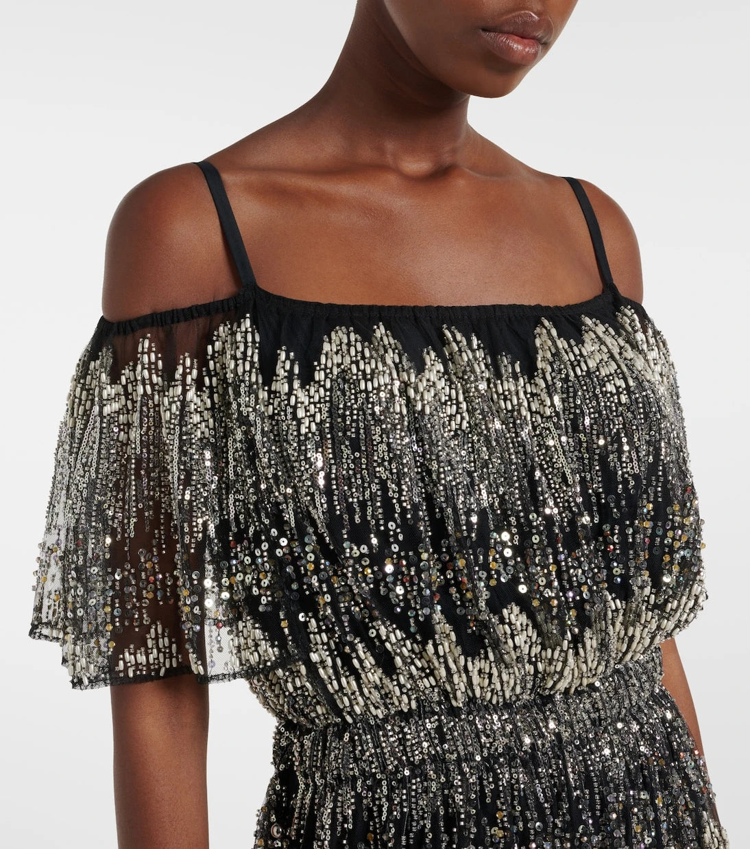 Rabanne - Embellished off-shoulder gown