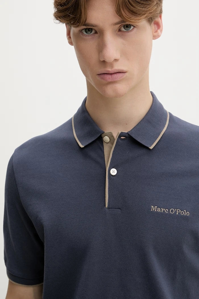 Marc O'Polo тениска с яка мъжка от памук