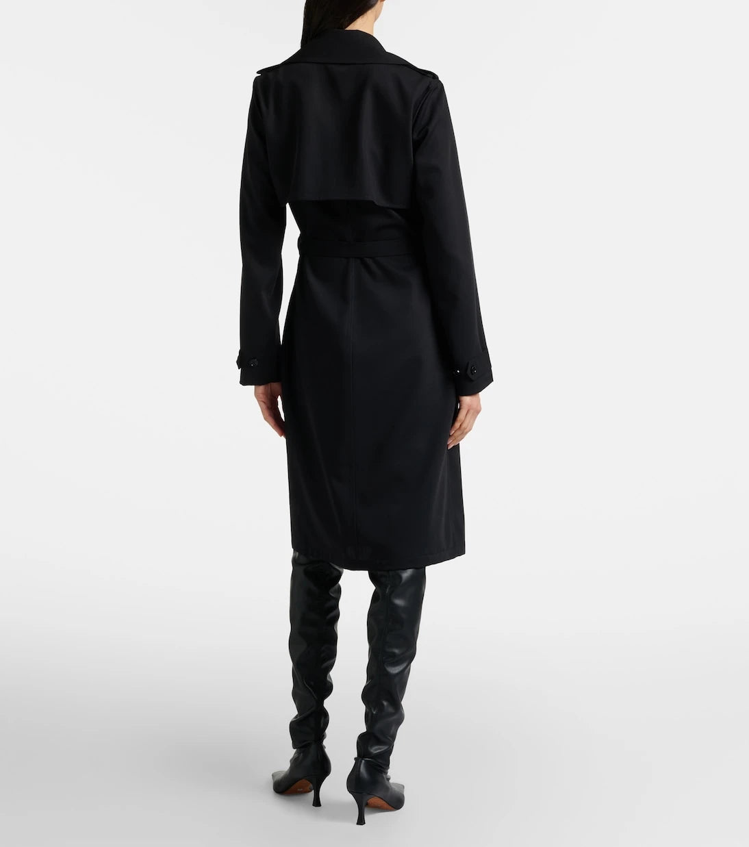 Burberry - Belted wool wrap dress