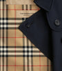 Burberry Black Gabardine Long Kensington Heritage Trench Coat