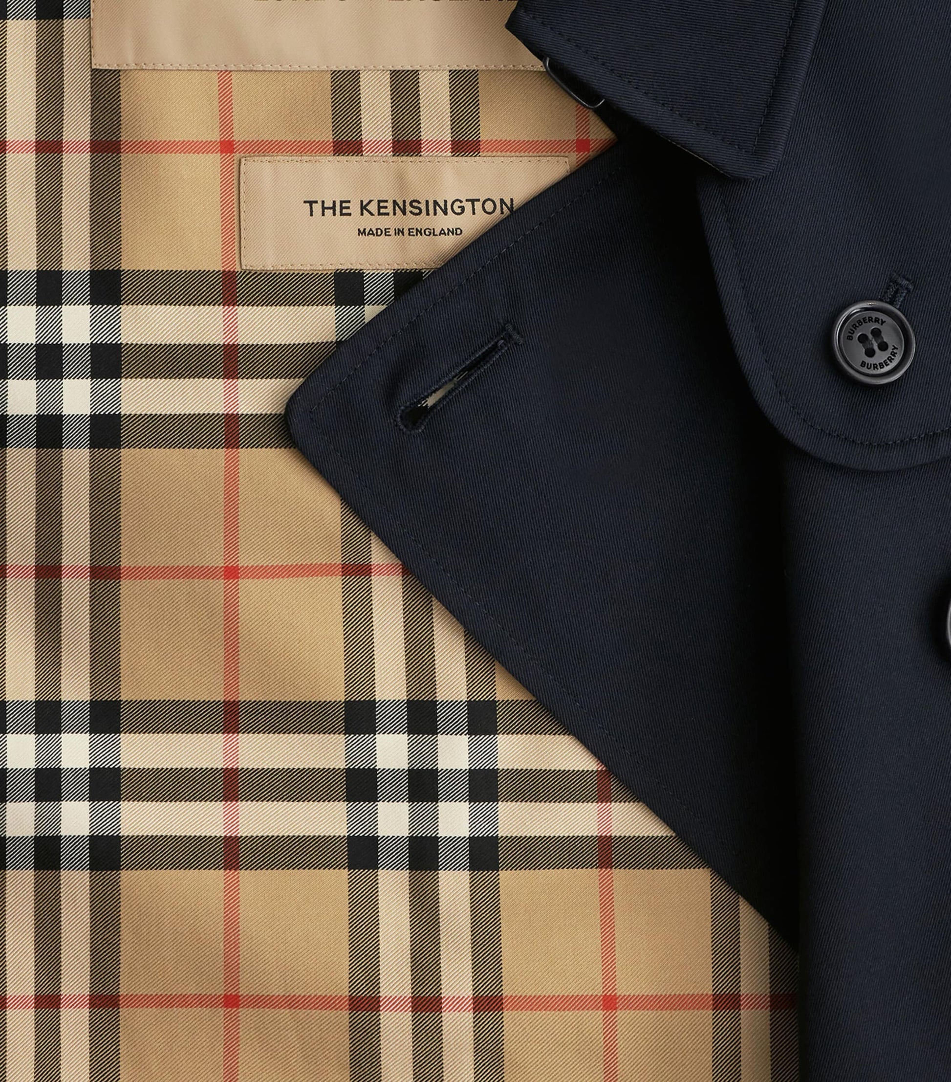 Burberry Black Gabardine Long Kensington Heritage Trench Coat