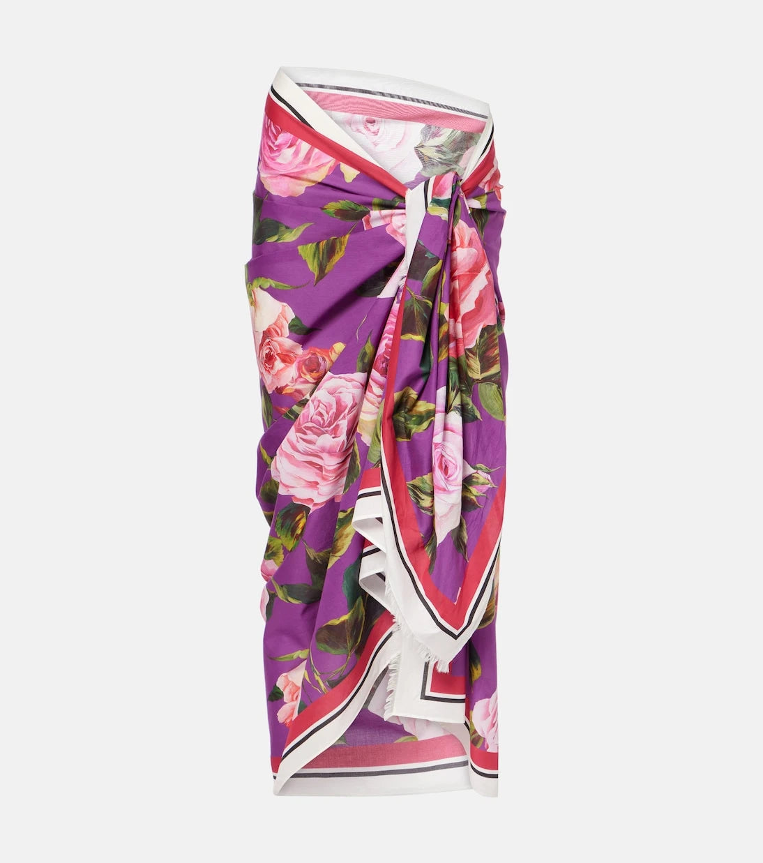 Dolce&Gabbana - Floral cotton beach cover-up