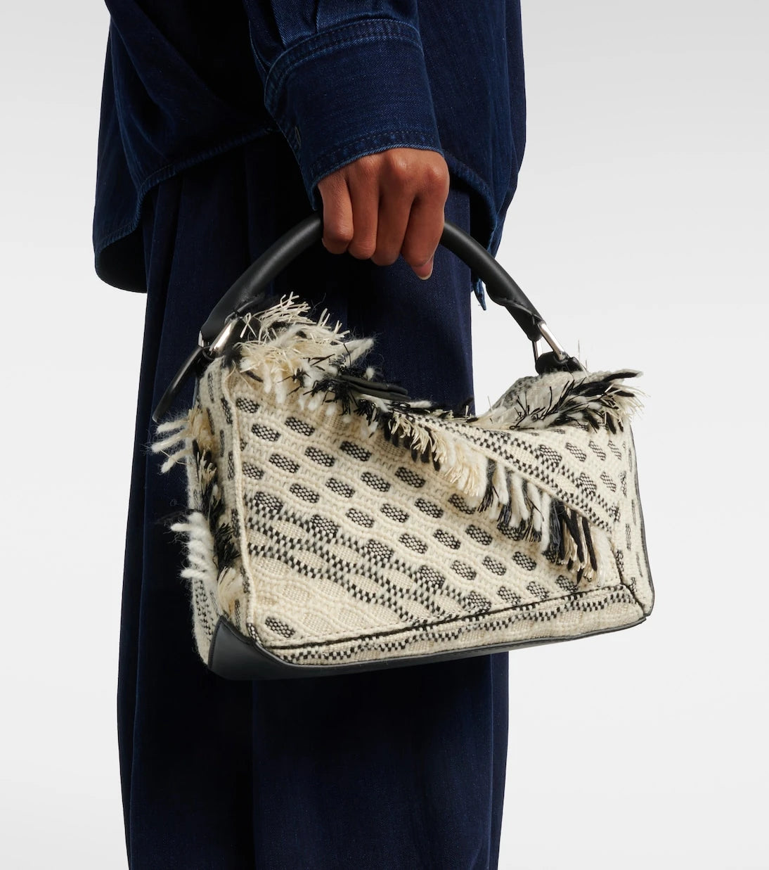Loewe - x Albers Puzzle Small fringed tote bag