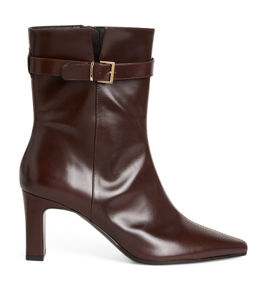 Claudie Pierlot Brown Leather Ankle Boots 70