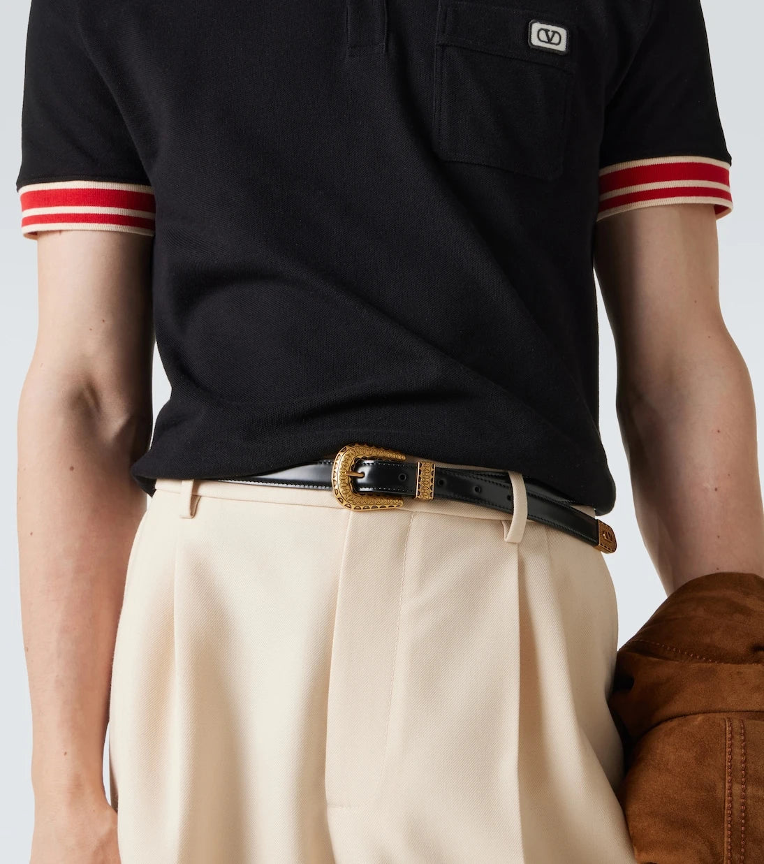 Valentino Garavani - VLogo leather belt