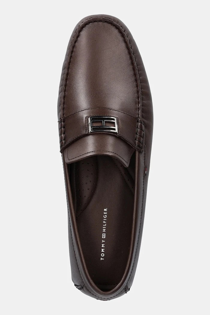 Кожени мокасини Tommy Hilfiger HARDWARE DRIVER SHOE