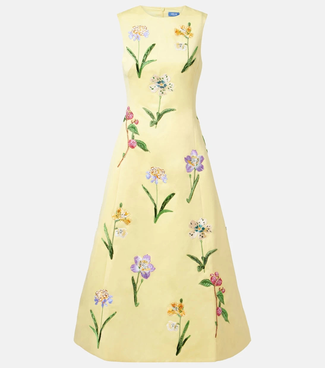 Leo Lin - Cleo beaded floral midi dress