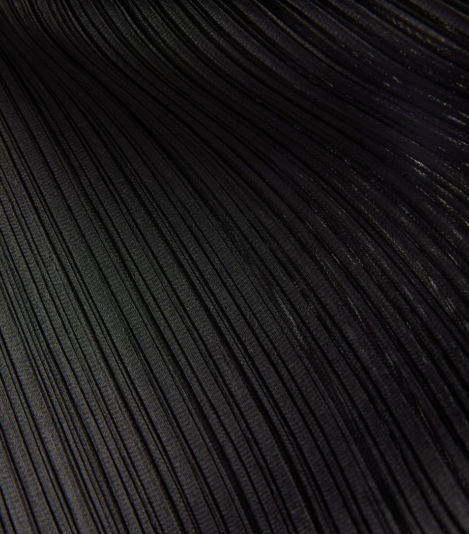 Pleats Please Issey Miyake Black Basics Midi Skirt