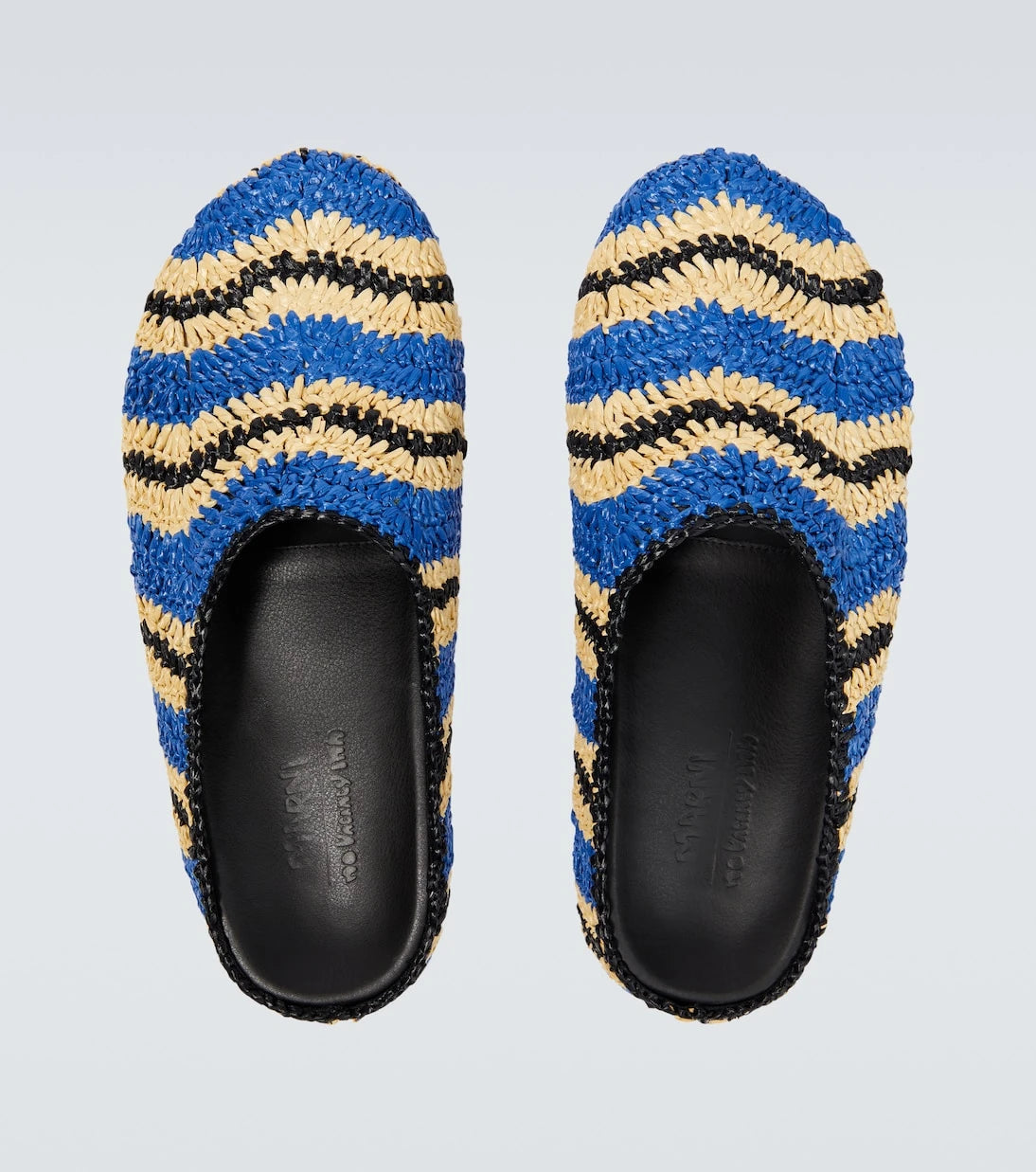 Marni - x No Vacancy Inn raffia-effect slippers