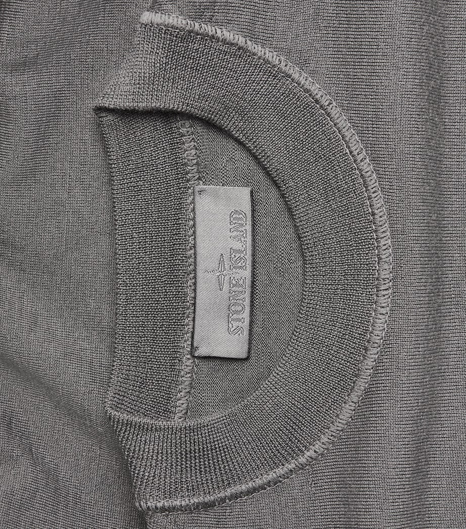 Stone Island Grey Wool Ghost Sweater