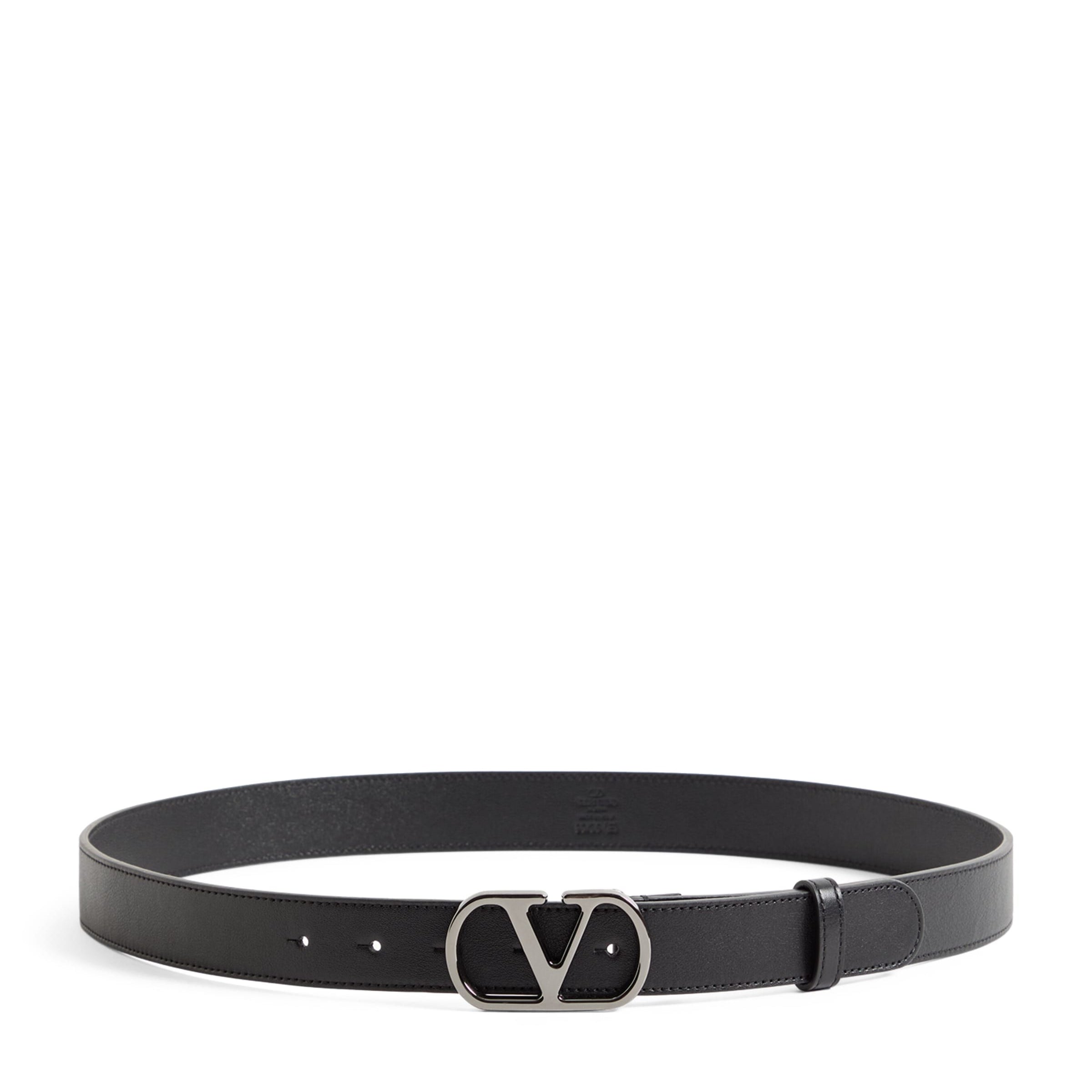 Valentino Garavani Leather VLogo Signature Belt