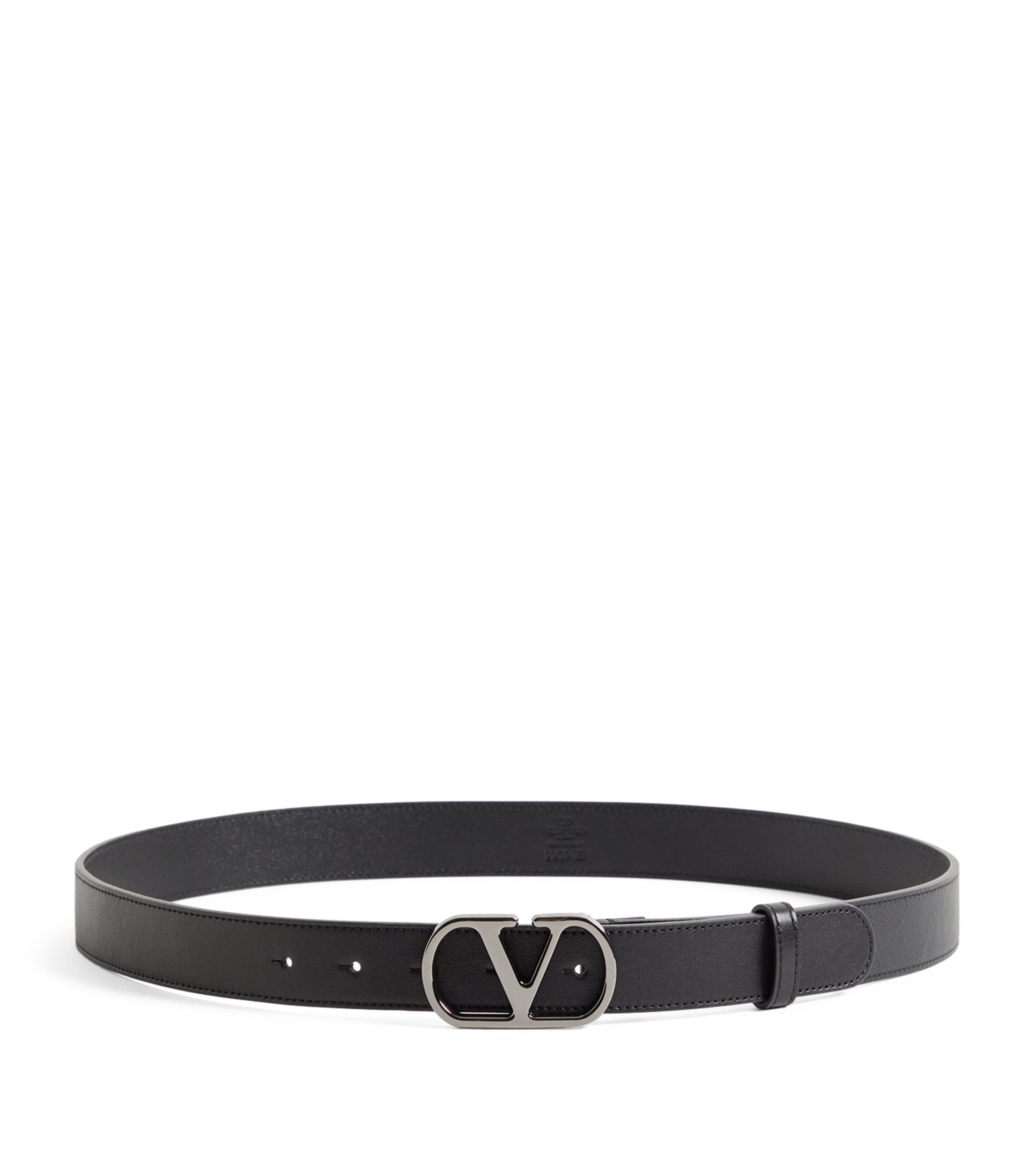 Valentino Garavani Leather VLogo Signature Belt